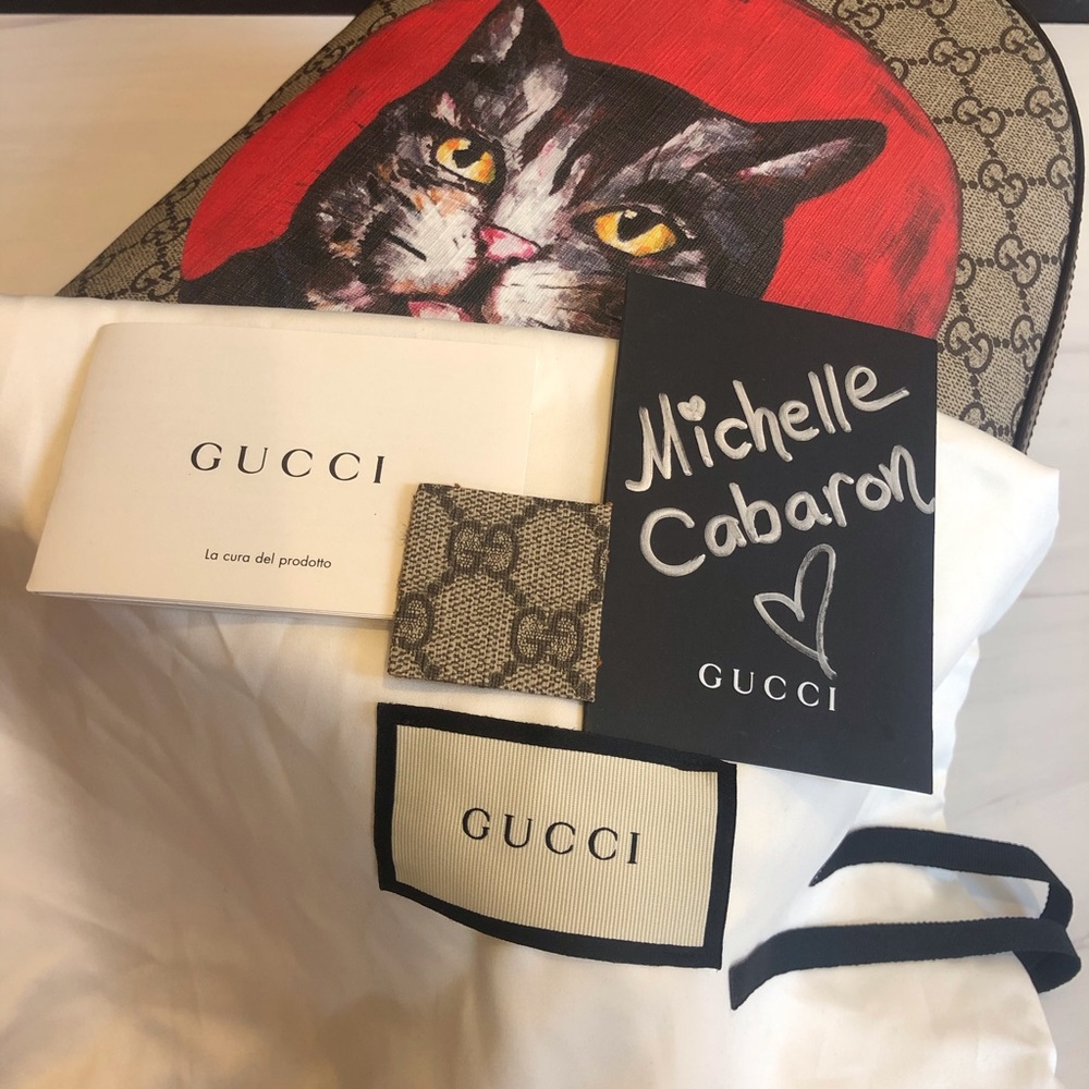 โ๏ธSOLDโ๏ธ Gucci GG Supreme Mystic Cat Backpack - Picture 15 of 15
